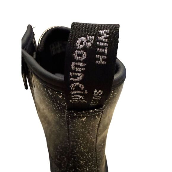 Dr. Martens 1460 Junior Kids Black Glitter Lace Up Boots Size 6 Big Girls - Picture 8 of 15